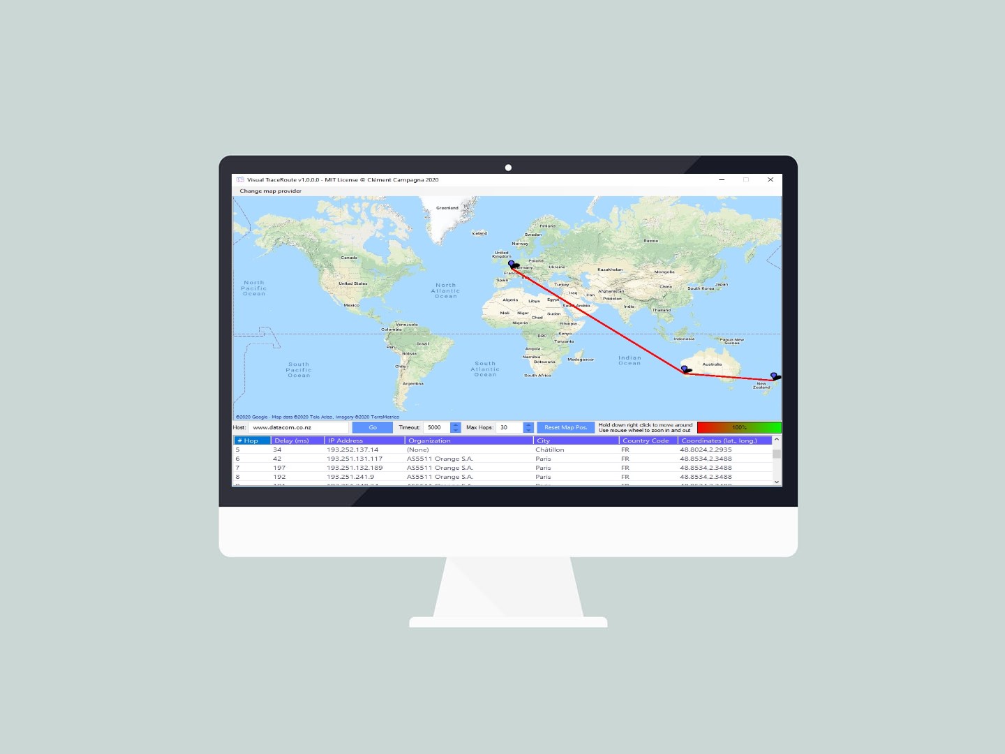 itrace visual traceroute
